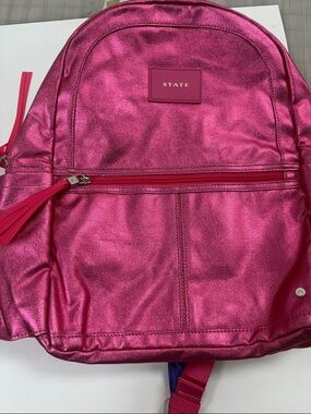 STATE Metallic Pink Backpack